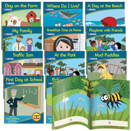 Junior Learning Letters + Sounds Phase 1 Set 1 Fiction, Leveled Reading Books JL380